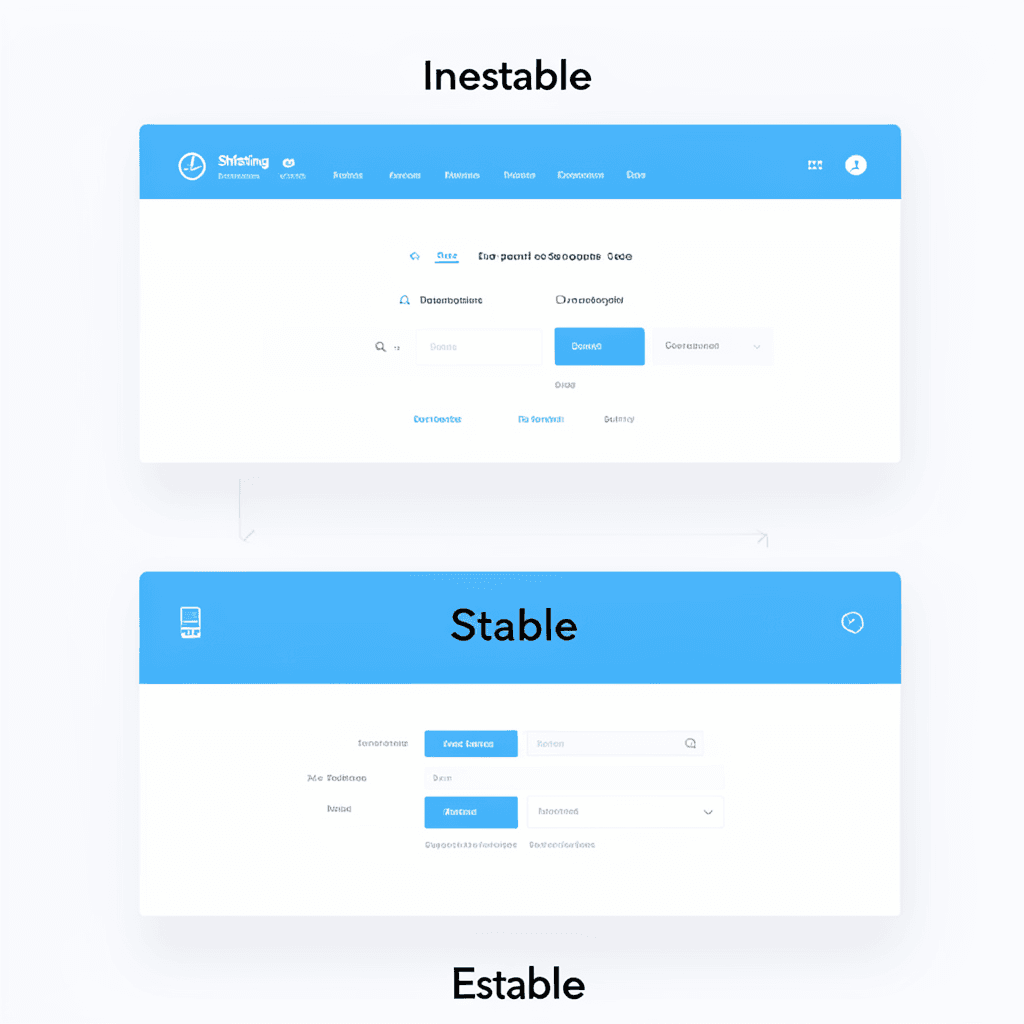 Diagrama técnico sobre cómo mejorar el CLS y evitar saltos de contenido en una web